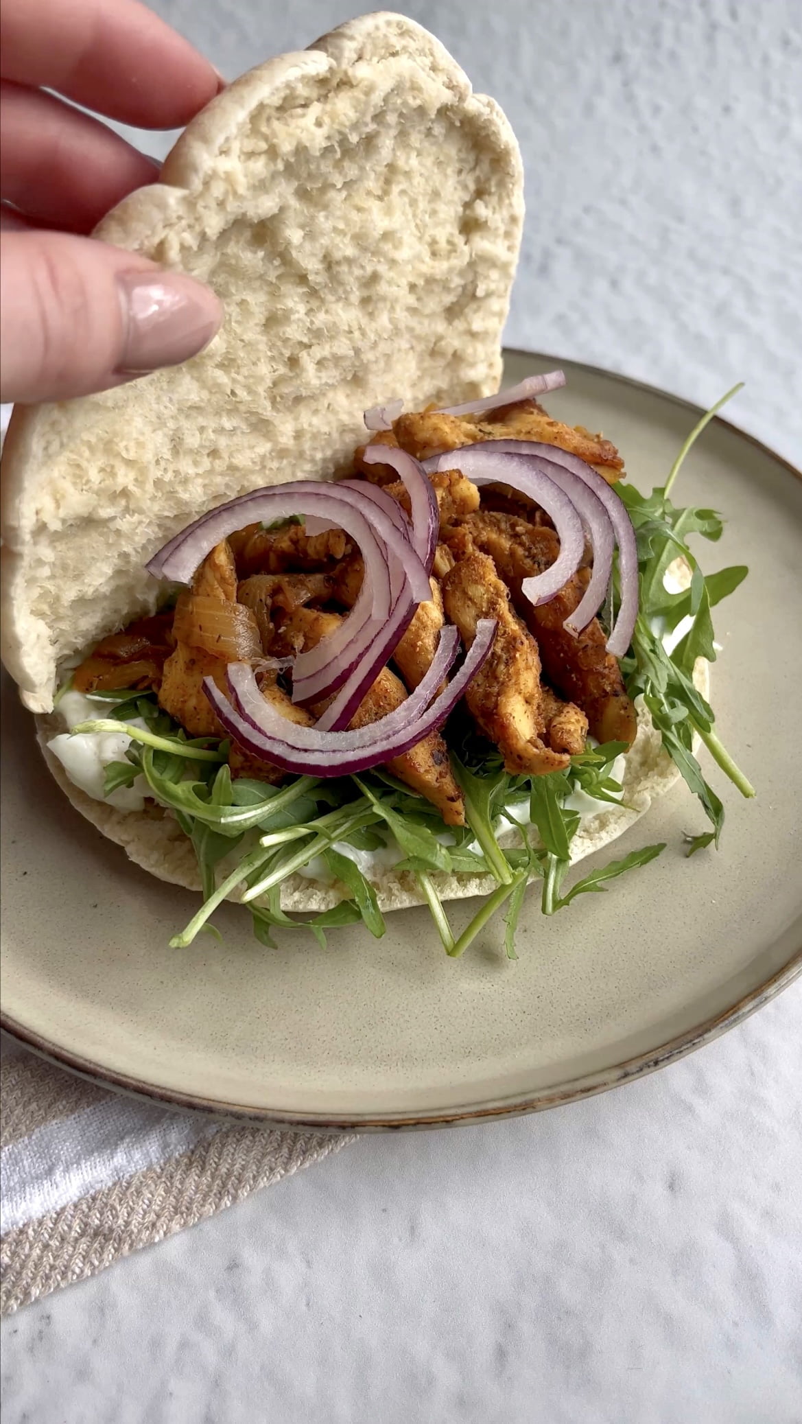 pita z kurczakiem