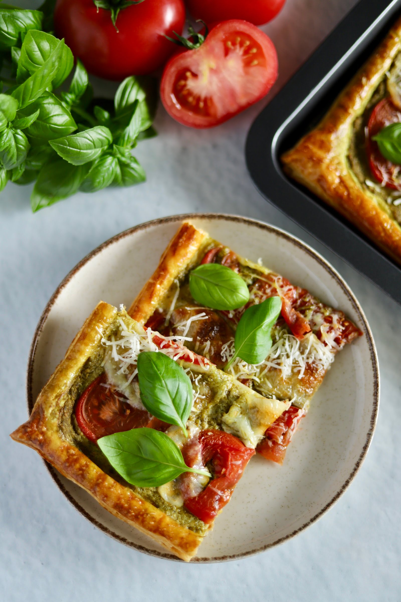 Szybka tarta a’la caprese