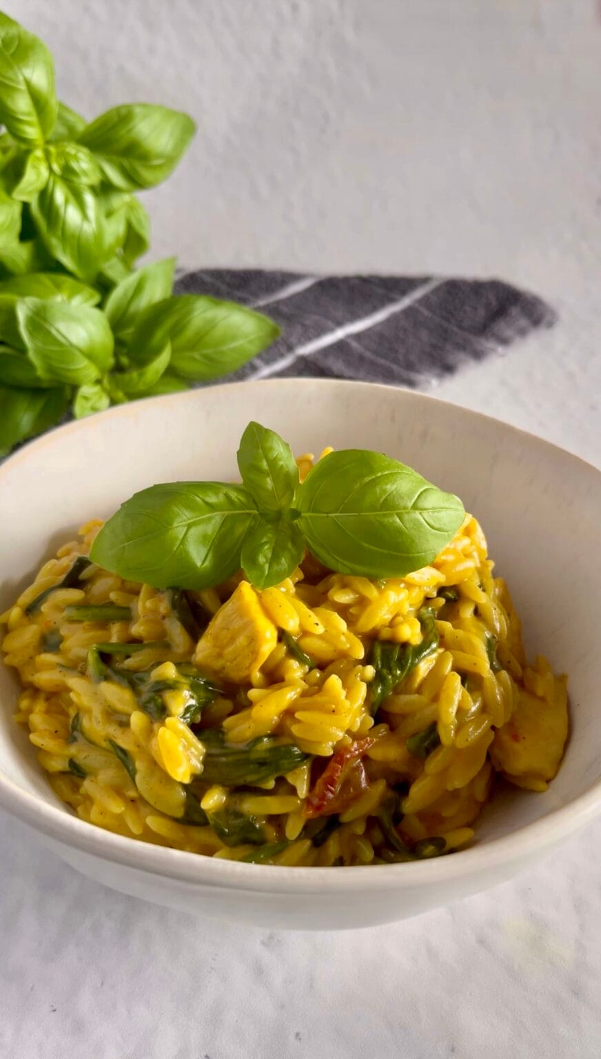 Jednogarnkowe orzo z kurczakiem