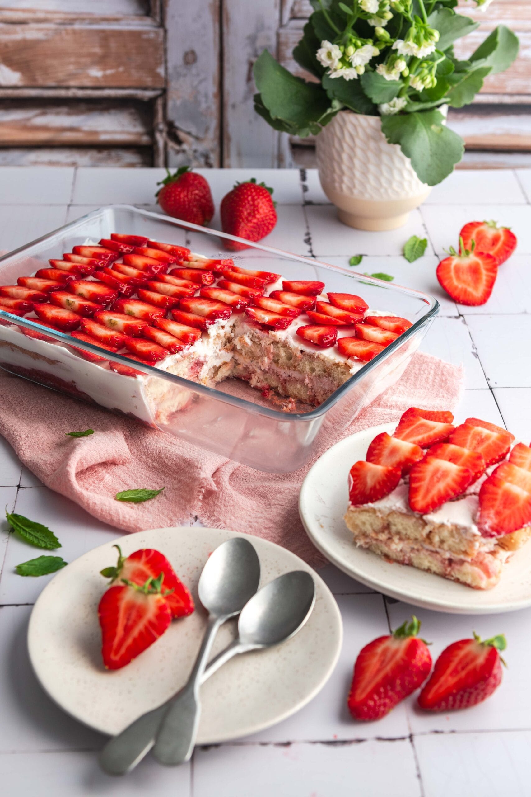 Fit tiramisu truskawkowe