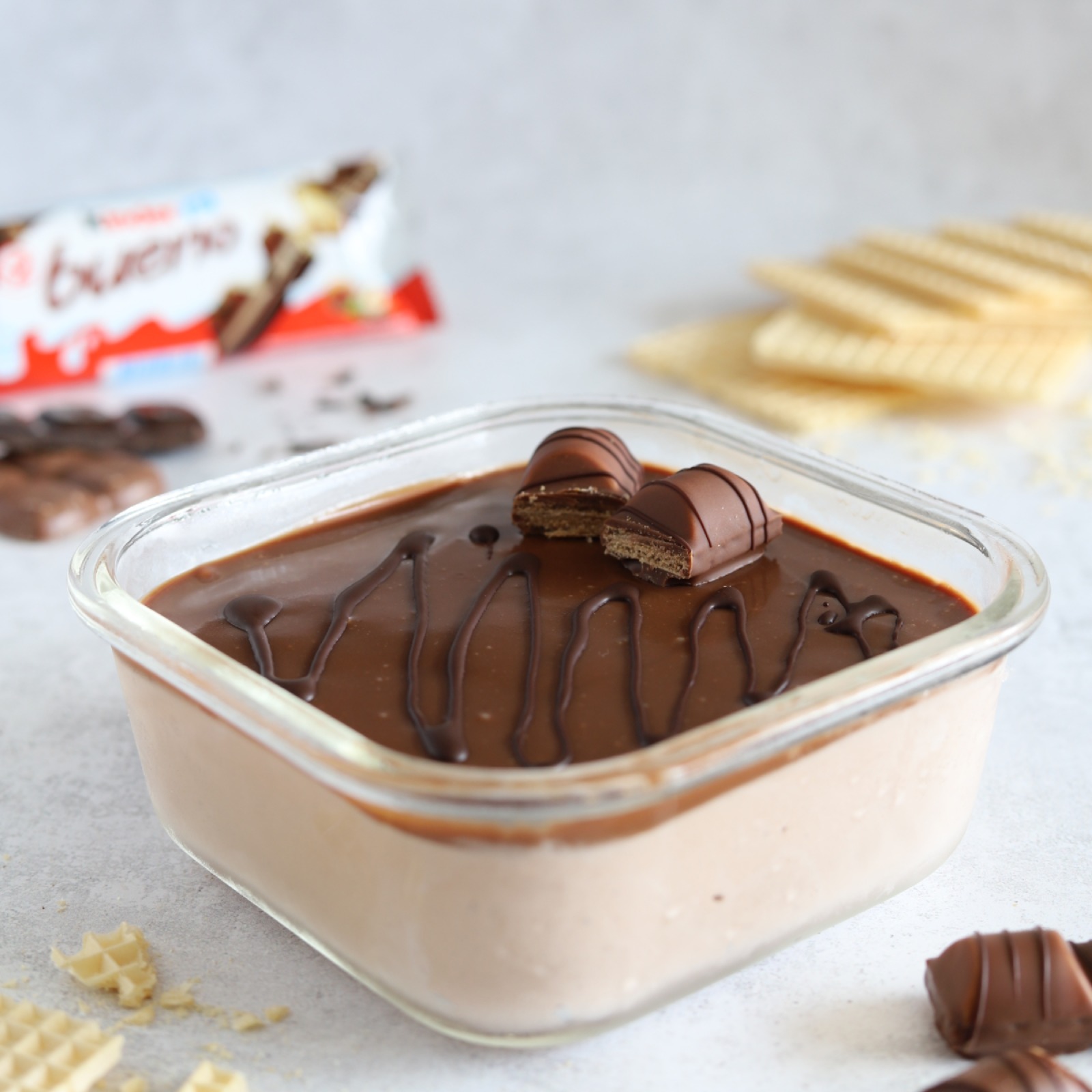 Jednoporcjowy deser a’la Kinder Bueno